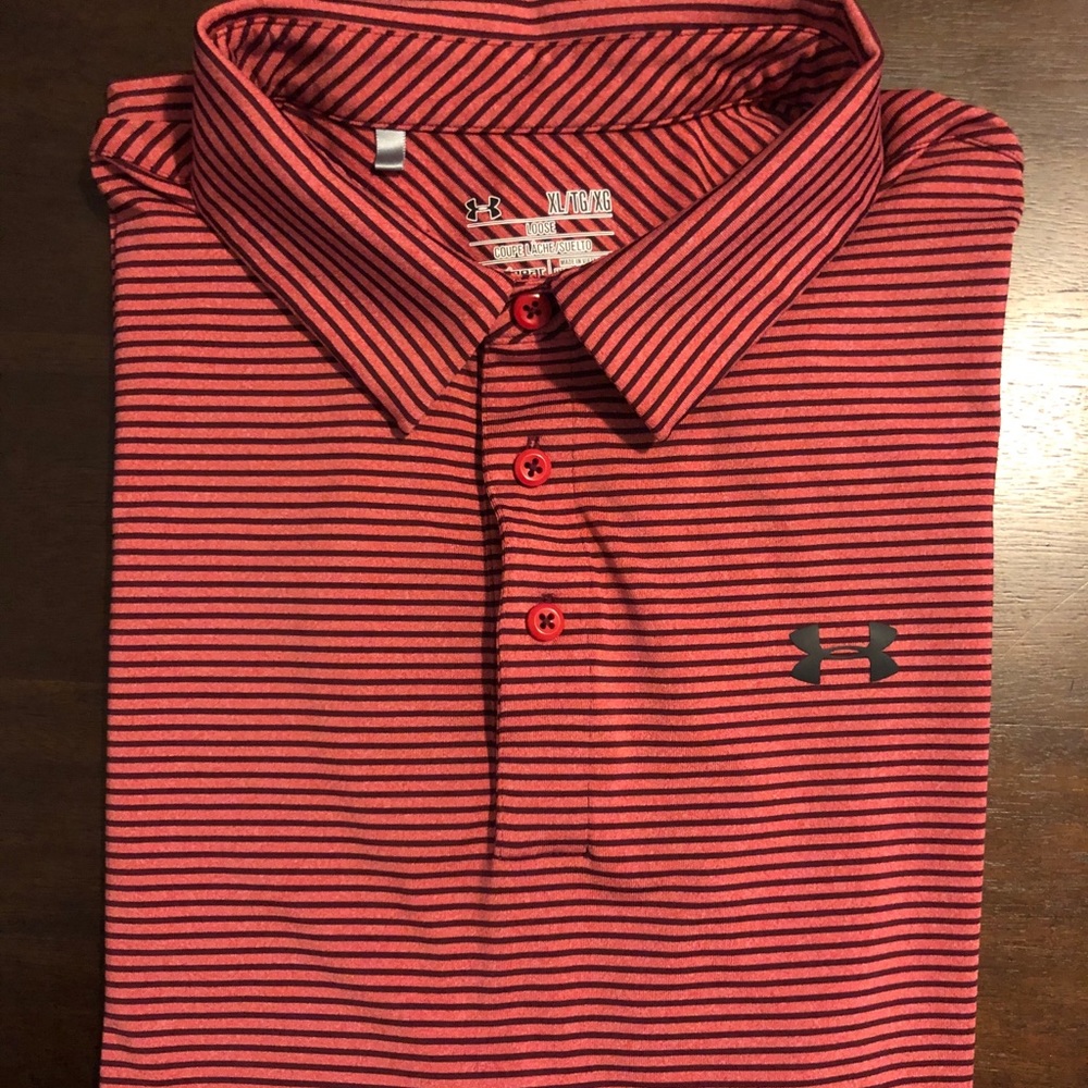 Under Armour Heat Gear XL striped Polo